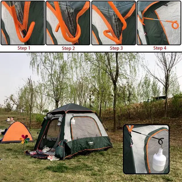 Alt view image 4 of 7 - Camping Lantern Hook Hanger Tent Light Outdoor Lamp Hanger Non-Slip for Camping Hiking - 2pcs