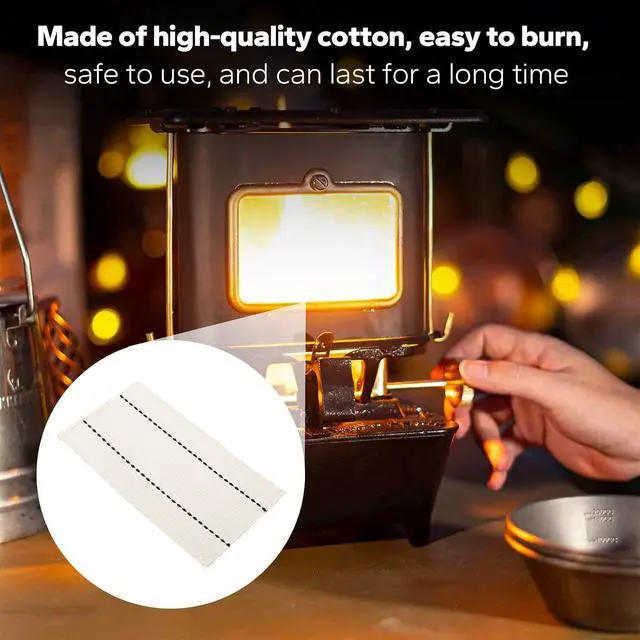 Alt view image 5 of 7 - SUNJIKA Cotton Oil Lamp Wicks for Camping Lantern,Kerosene Lamp,2-Pack