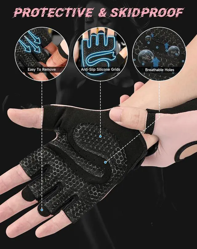 Alt view image 3 of 6 - COFIT Breathable Workout Gloves, Antislip Weight Lifting Gym Gloves for Men Women, Superior Grip & Palm Protection for Weightlifting, Fitness, Exercise, Training