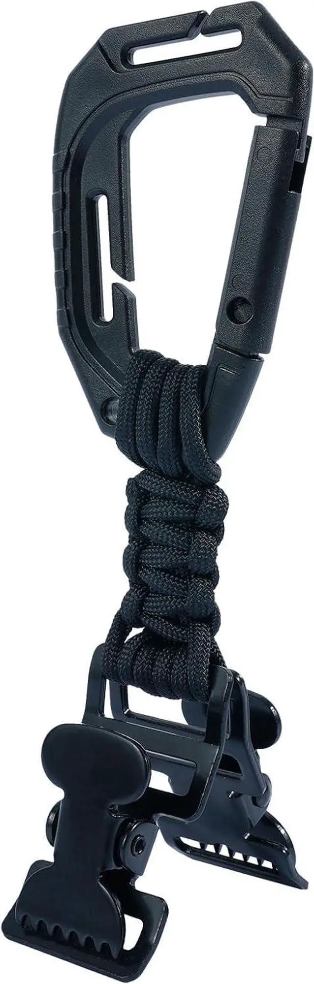 Main image of KUNN Glove Clips with Plastic Carabiner and Paracord, Metal Clips for Heavy Duty Gloves, with Key Ring for Tactical Backpack