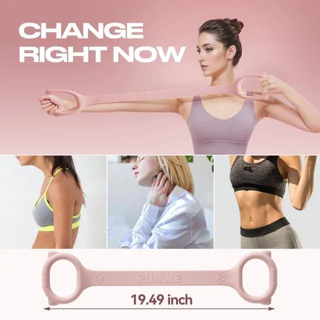 Alt view image 4 of 7 - Figure 8 Workout Resistance Band - 3 Elasticities Optional 20 30 40lb, Thicker Durable Arm Back Shoulder Exercise Elastic Rope Yoga Straps Pilates Flexbands, Physical Therapy Stretch Bands