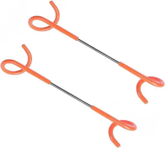 Main image of Alnicov 2PCS Camping Hook Hanger,Hook Lantern Lamp Hanger Tent Pole Post Hook Hanging for Fishing Camping Travelling Adventure,Orange