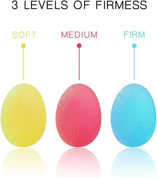 Alt view image 2 of 6 - Hand Squeeze Stress Balls Set with Carry Bag 3 Resistance, Finger Wrist Arthritis Therapy Rehab Exerciser, Carpal Tunnel, Stroke Rehabilitation Equipment
