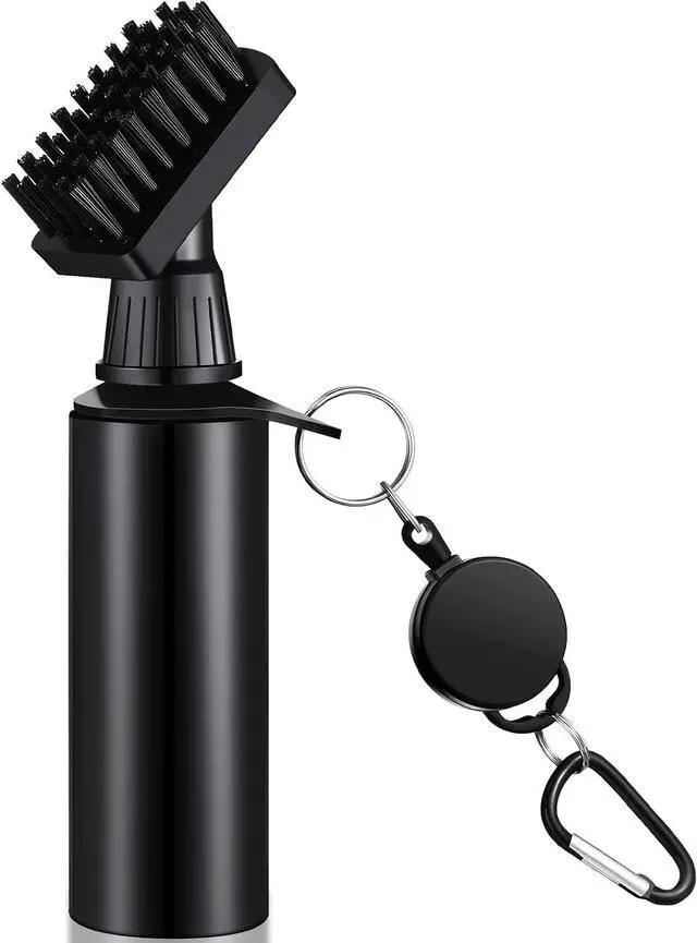 Main image of Meanplan Golf Clubs Cleaning Water Brush, Retractable Aluminum Climbing Hook Golf Club Groove Cleaner, Nylon Brush Head and Squeeze Water Bottle Holds 4 Ounces