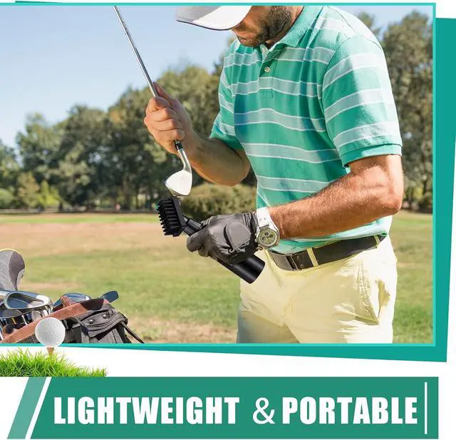 Alt view image 5 of 7 - Meanplan Golf Clubs Cleaning Water Brush, Retractable Aluminum Climbing Hook Golf Club Groove Cleaner, Nylon Brush Head and Squeeze Water Bottle Holds 4 Ounces