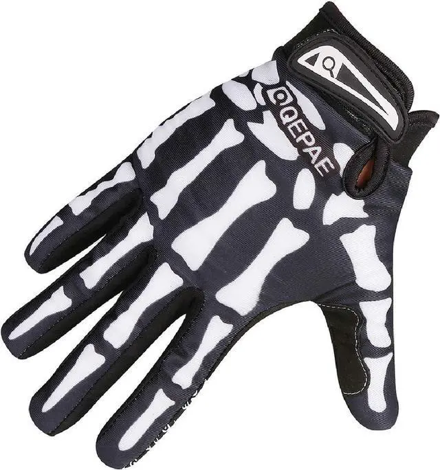 Main image of Azarxis Skeleton Gloves Adjustable Lightweight Racing Skull Sports Work Bone Gloves Anti-Slip Breathable for Men & Women Motorcycle, Cycling, Biking, Workout