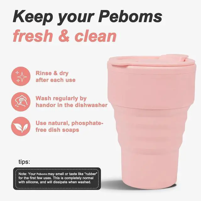 Alt view image 4 of 7 - Collapsible Silicone Cup - Pink, Reusable Foldable Travel Cup for Camping, Hiking & Gym, Leak-Proof, Eco-Friendly, BPA-Free, Dishwasher Safe, Portable Water Bottle for Women