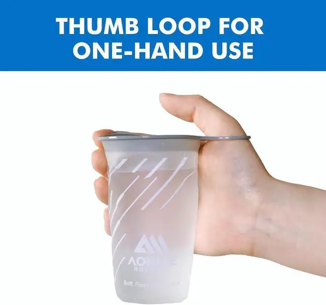 Alt view image 4 of 7 - Collapsible Cup 200ml Foldable Hiking Cup, Ultra Portable Soft Cup | Trail Running, Camping & Travel, Silicone Water Cup for Outdoor Hydration