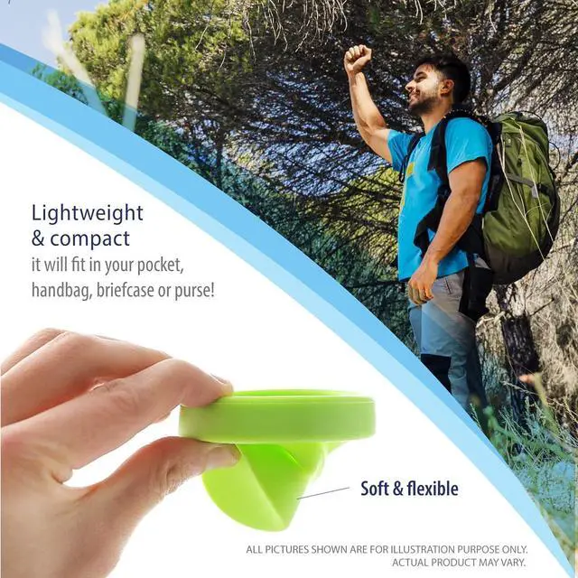 Alt view image 3 of 7 - Deke Home - 2 Pack Silicone Collapsible Travel Cups with Lids Portable, Food Grade Camping Mugs for Outdoor, Hiking, Camping, Backpacking, and Travel