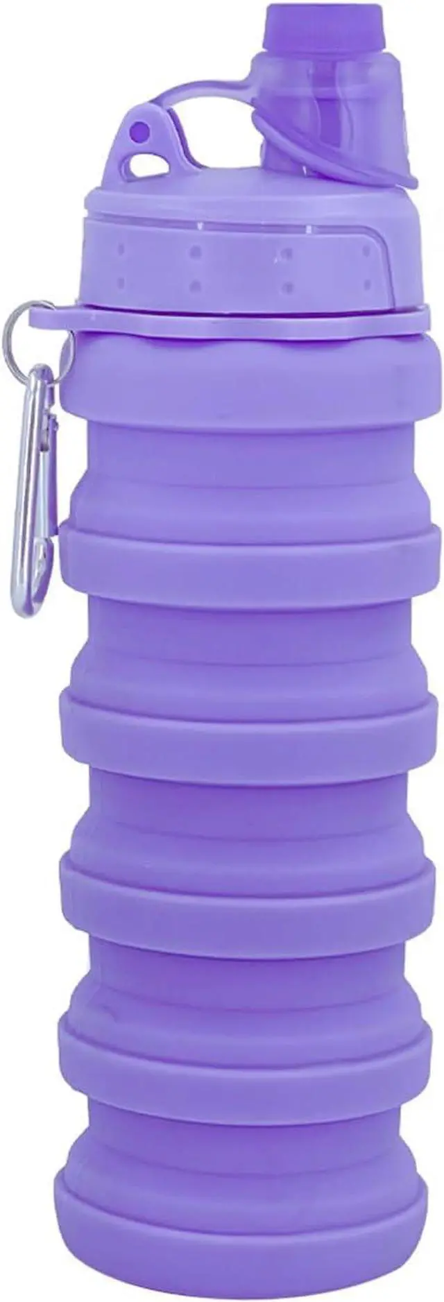 Main image of Collapsible Water Bottles Travel water bottle Sports Portable Sport Water Bottle Reusable Water Bottles comes with mountaineering Buckle 500ml silicone Water-proof camping water bottle