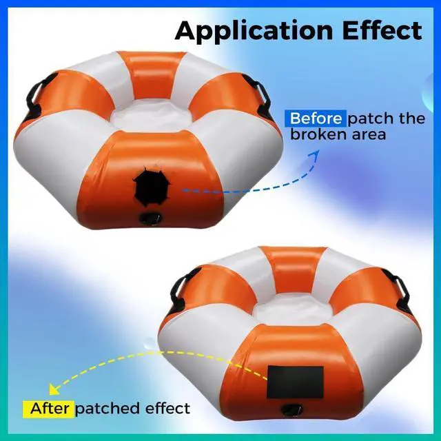 Alt view image 7 of 7 - Yetaha 3PCS Kayak Patches, PVC Repair Patches for Inflatable Raft Boat Canoe Kayak