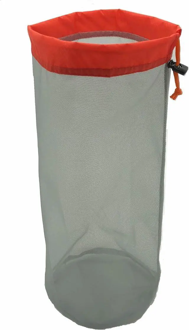 Alt view image 3 of 7 - Alemon Lightweight See-through Mesh Stuff Sack Ditty Bags, Nylon Drawstring Storage Pouch Bags for Camping Travel Hiking, Set of 3