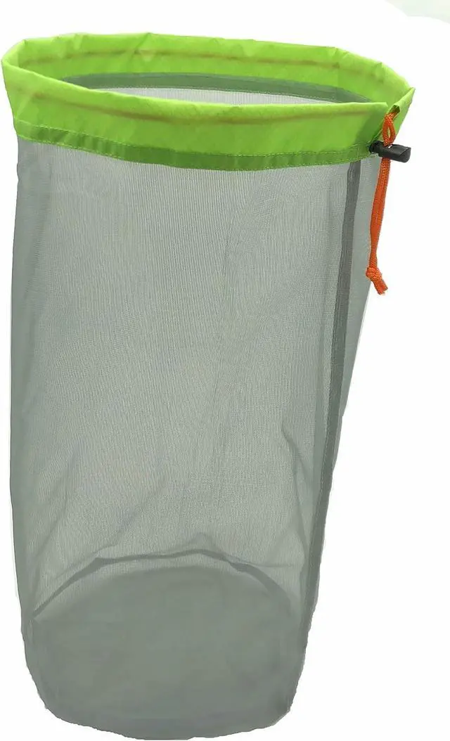 Alt view image 4 of 7 - Alemon Lightweight See-through Mesh Stuff Sack Ditty Bags, Nylon Drawstring Storage Pouch Bags for Camping Travel Hiking, Set of 3