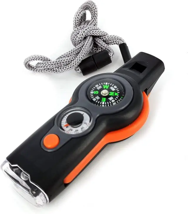 Main image of Emergency Whistle with Lanyard Safety Whistle Camping Hike Rescue Signal Survival Whistle