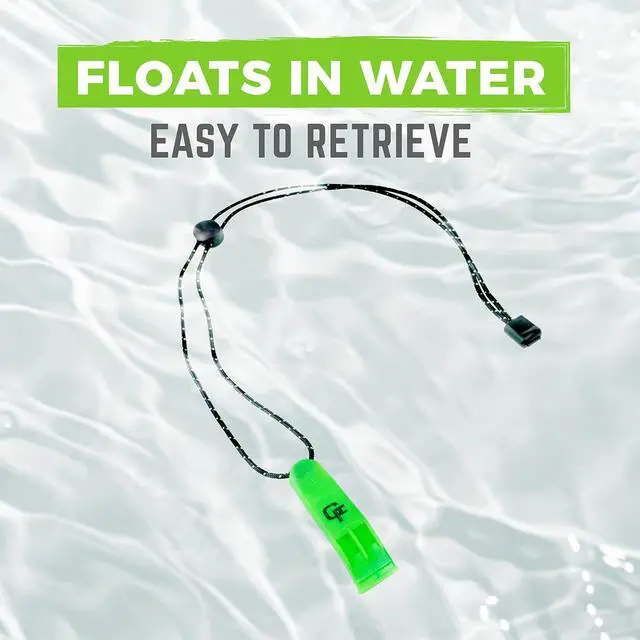 Alt view image 7 of 7 - Emergency Whistles 2 Pack, Loud Safety Survival Waterproof Signal | Gradient Fitness Dual-Chamber 120 dB Marine Alert Whistle with Reflective Lanyard, Floats in Water, Hiking, Camping Essential