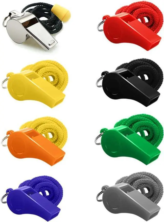 Alt view image 2 of 6 - Whistle, 8PCS Sports Whistles with Lanyard, Loud Crisp Sound Whistles Bulk Ideal for Referees, Coaches, and Officials