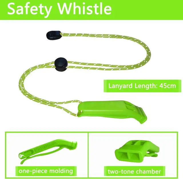 Alt view image 2 of 6 - Amzonly Emergency Whistle, 120db Safety Whistle Survival Shrill Loud for Camping Hiking Hunting Boating Fishing Life Vest Jacket Rescue Signaling Kids Lifeguard 5 Pack