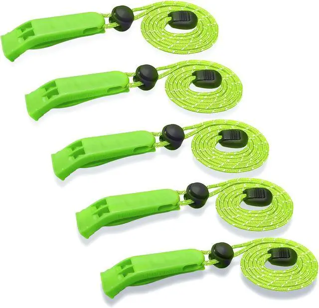 Alt view image 6 of 6 - Amzonly Emergency Whistle, 120db Safety Whistle Survival Shrill Loud for Camping Hiking Hunting Boating Fishing Life Vest Jacket Rescue Signaling Kids Lifeguard 5 Pack