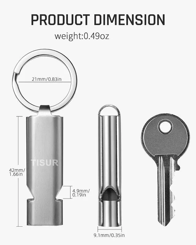 Alt view image 2 of 7 - TISUR Loud Emergency Whistles,Whistle Keychain dog whistle