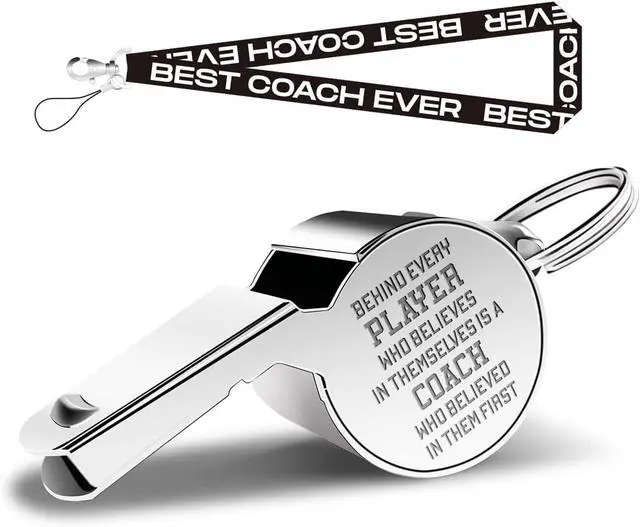 Alt view image 4 of 6 - Whistle for Coaches Whistles, Thanks Coach Gifts for Men Teacher Lanyard | Coach Referee & Umpire Gear Gifts, Thanks Gift Personalized Thank You Coach Gift, Referee Whistle Emergency