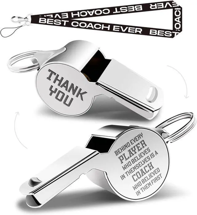 Main image of Whistle for Coaches Whistles, Thanks Coach Gifts for Men Teacher Lanyard | Coach Referee & Umpire Gear Gifts, Thanks Gift Personalized Thank You Coach Gift, Referee Whistle Emergency