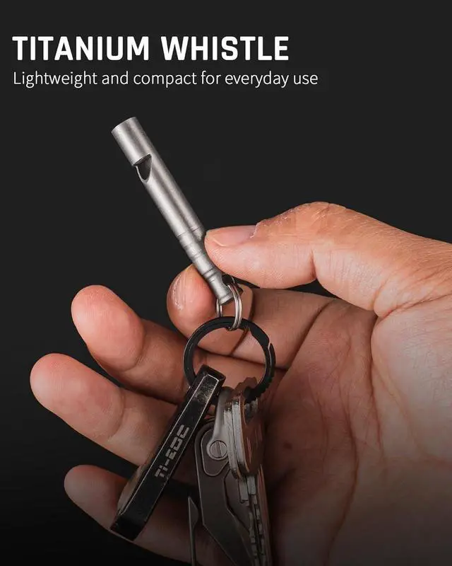 Alt view image 5 of 7 - TISUR Titanium Emergency Whistle,Dog Whistle | Whistle with Lanyard,Outdoor Survival Whistle
