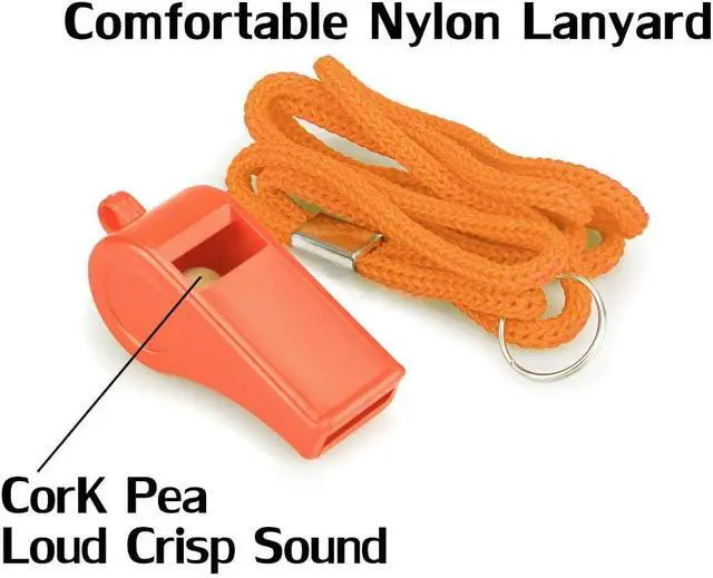 Alt view image 2 of 5 - Whistle, Super Loud Emergency Whistle with Lanyard, Ideal for Boating, Swimming, Kayaking, Water Survival, Hiking, Camping