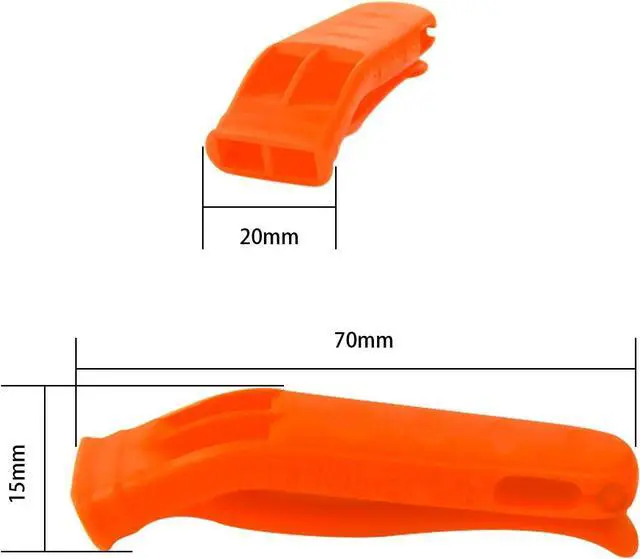 Alt view image 2 of 7 - AUGSUN 10 Pcs Safety Whistle Marine Whistle Plastic Whistles with Lanyard for Emergency