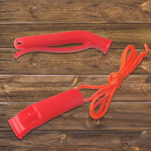 Alt view image 4 of 7 - AUGSUN 10 Pcs Safety Whistle Marine Whistle Plastic Whistles with Lanyard for Emergency