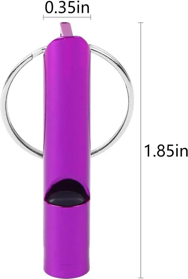 Alt view image 2 of 6 - MIDELONG 6 pcs Emergency Whistle with Key Chain, Aluminum Extra Loud Safety Survival Whistle Keychain for Outdoor Sports Camping Hiking Boating Hunting, 6 Colors