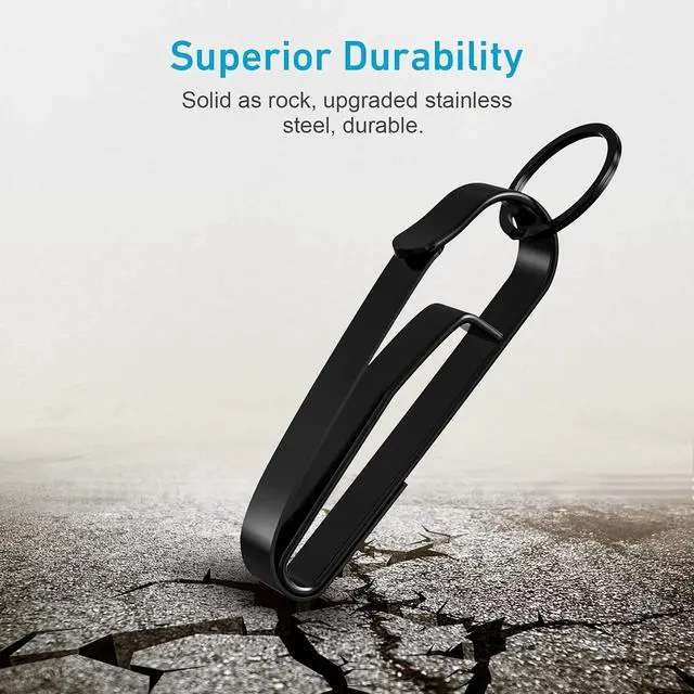 Alt view image 2 of 7 - Duty Belt Key Holder, 2PCS Superior Key Ring Holder, Upgraded Quick Release Belt Key Clip with Keyrings for Police, Law Enforcement and Workers