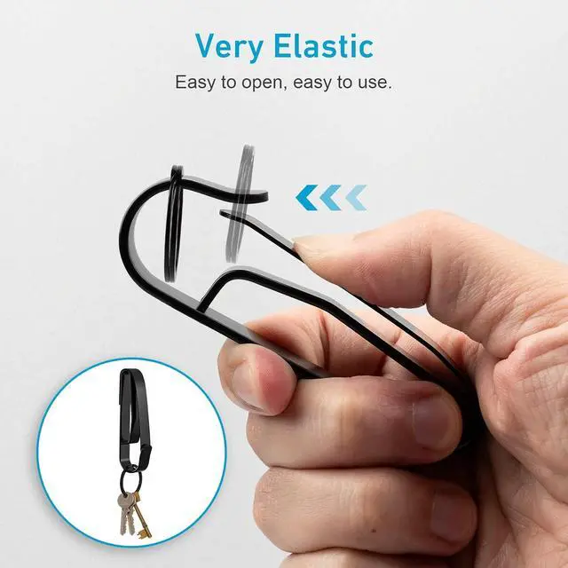 Alt view image 3 of 7 - Duty Belt Key Holder, 2PCS Superior Key Ring Holder, Upgraded Quick Release Belt Key Clip with Keyrings for Police, Law Enforcement and Workers