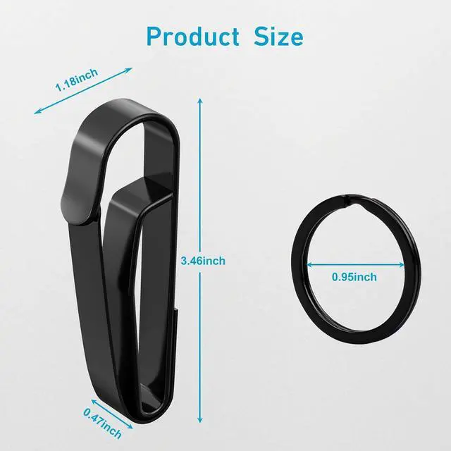 Alt view image 5 of 7 - Duty Belt Key Holder, 2PCS Superior Key Ring Holder, Upgraded Quick Release Belt Key Clip with Keyrings for Police, Law Enforcement and Workers