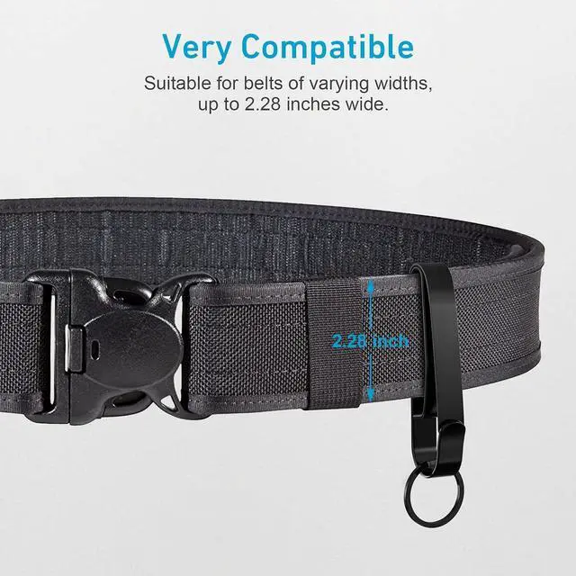 Alt view image 4 of 7 - Duty Belt Key Holder, 2PCS Superior Key Ring Holder, Upgraded Quick Release Belt Key Clip with Keyrings for Police, Law Enforcement and Workers