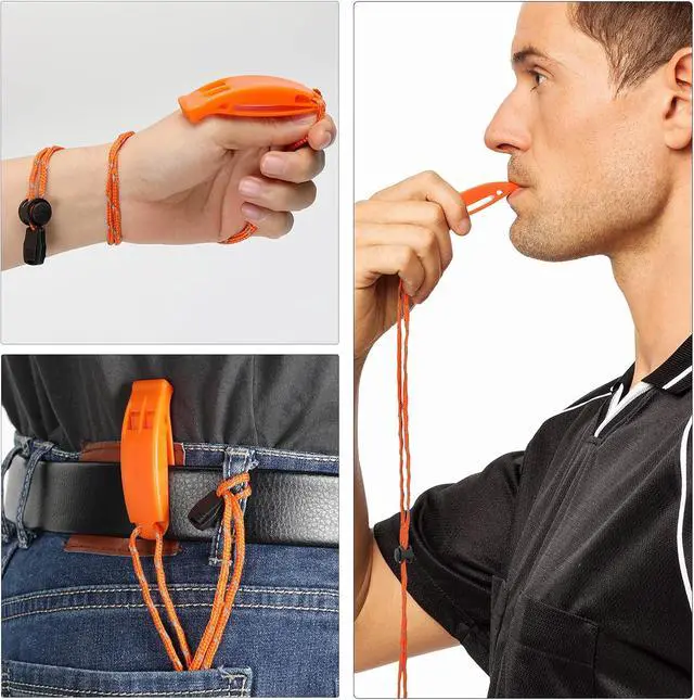 Alt view image 4 of 6 - Whistle, Super Loud Emergency Whistle with Lanyard, Ideal for Boating, Swimming, Kayaking, Water Survival, Hiking, Camping