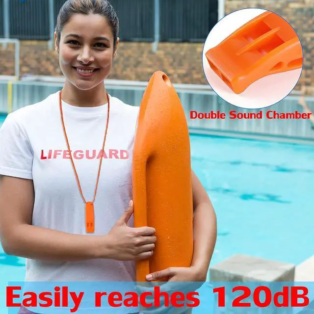 Alt view image 2 of 6 - Whistle, Super Loud Emergency Whistle with Lanyard, Ideal for Boating, Swimming, Kayaking, Water Survival, Hiking, Camping
