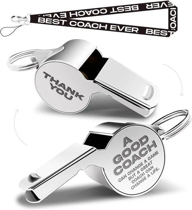 Main image of Whistle for Coaches Whistles, Thanks Coach Gifts for Men Teacher Lanyard | Coach Referee & Umpire Gear Gifts, Thanks Gift Personalized Thank You Coach Gift, Referee Whistle Emergency