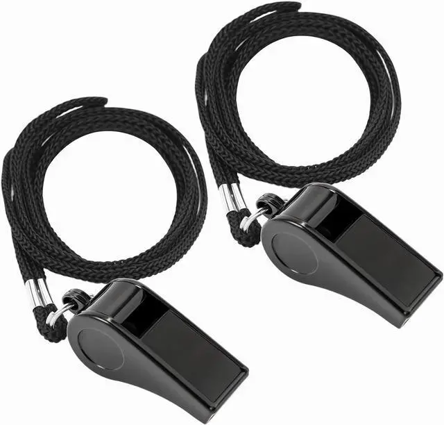 Main image of 2 Sports Whistles with Lanyard, Loud Crisp Sound Whistle Ideal for Coaches, Referees, Officials,Outdoor Enthusiasts, and Family Emergencies.