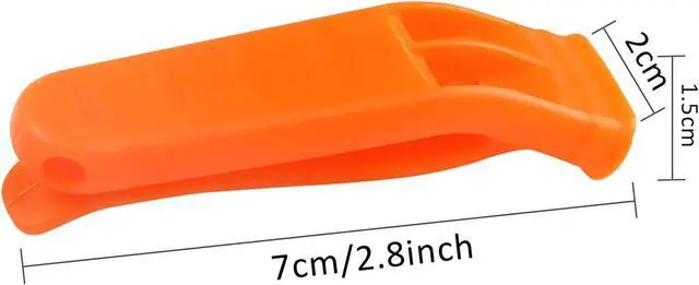 Alt view image 2 of 7 - AUGSUN 10 Pcs Safety Whistle Marine Whistle Plastic Whistles with Lanyard for Emergency