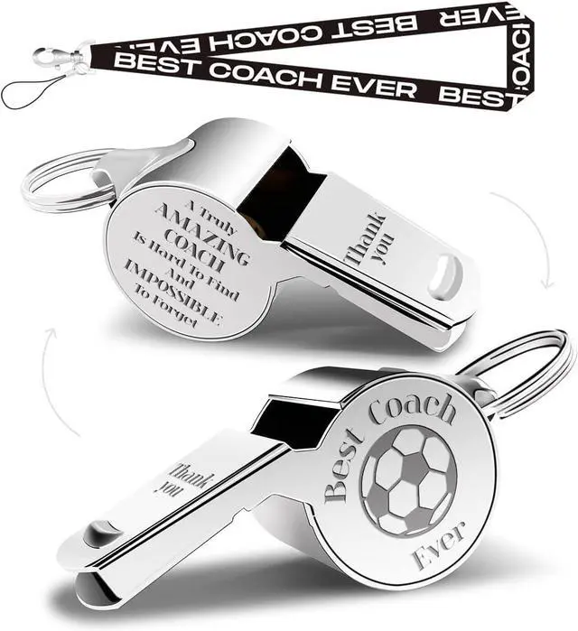 Main image of Whistle for Coaches Whistles, Sports Coach Gifts for Men Teacher Lanyard | Sports Coach Referee & Umpire Gear Gifts, Sport Thanks Gift Personalized Thank You Coach Gift, Whistle Emergency