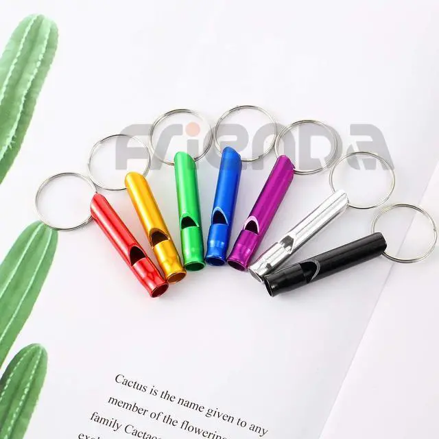 Alt view image 4 of 7 - Frienda 35 Pieces Emergency Whistle with Keychain, Aluminum Emergency Survival Whistle for Camping Hiking Hunting Outdoors Sports, Loud Sound