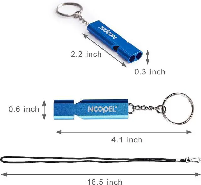 Alt view image 3 of 6 - Noopel Emergency Whistles Lifeguard Safety Whistle with Lanyard and Keychain for Outdoor Camping Hiking Boating Backpacking Fishing Kayak Kids Rescue Signaling Loud Survival Whistle