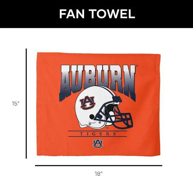 Alt view image 5 of 5 - Northwest NCAA Auburn Tigers Rally Towel, Lightweight College Fan Gear, Wave Ready Stadium Sideline Accessory, 15 x 18 Inch