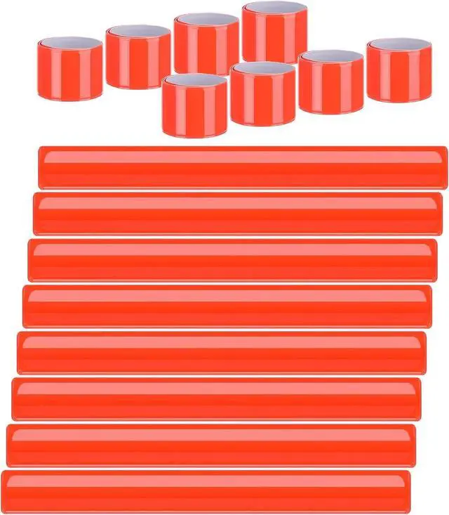 Main image of 20 Pcs Reflector Snap Bands Fluorescent Slap Armbands | High Visibility Slap Reflector Strips Safety Bands for Children Adults Boys and Girls When Cycling Running Hiking Jogging