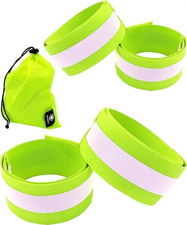 Main image of Reflective Bands for Night Walking Reflective Arm Bands for Runners Reflective Wristbands Reflective Ankle Bands Cycling Reflective Running Gear Bike Pant Leg Strap Bicycle Pants Clips