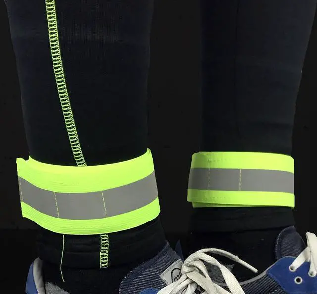 Alt view image 2 of 7 - Reflective Bands for Night Walking Reflective Arm Bands for Runners Reflective Wristbands Reflective Ankle Bands Cycling Reflective Running Gear Bike Pant Leg Strap Bicycle Pants Clips