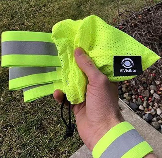 Alt view image 7 of 7 - Reflective Bands for Night Walking Reflective Arm Bands for Runners Reflective Wristbands Reflective Ankle Bands Cycling Reflective Running Gear Bike Pant Leg Strap Bicycle Pants Clips