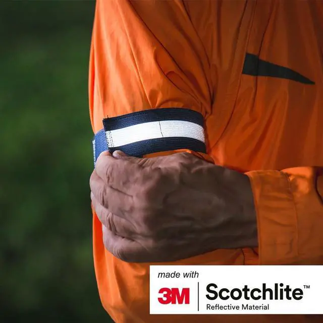Alt view image 2 of 4 - Salzmann Reflective Elastic Arm & Leg Bands | Adjustable Hi Vis | Pack of 4 | Made with 3M Scotchlite Reflective Material | For Running, Walking & Cycling | Yellow, Navy, Pink
