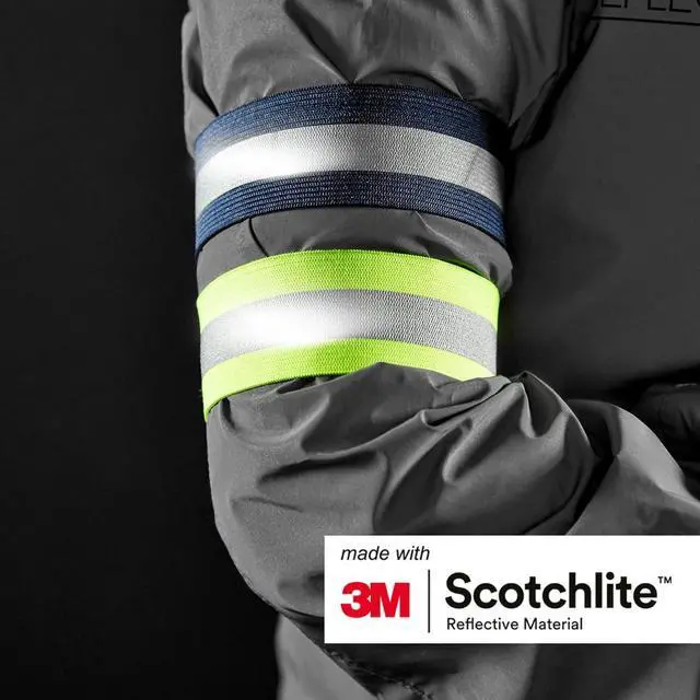 Alt view image 4 of 4 - Salzmann Reflective Elastic Arm & Leg Bands | Adjustable Hi Vis | Pack of 4 | Made with 3M Scotchlite Reflective Material | For Running, Walking & Cycling | Yellow, Navy, Pink