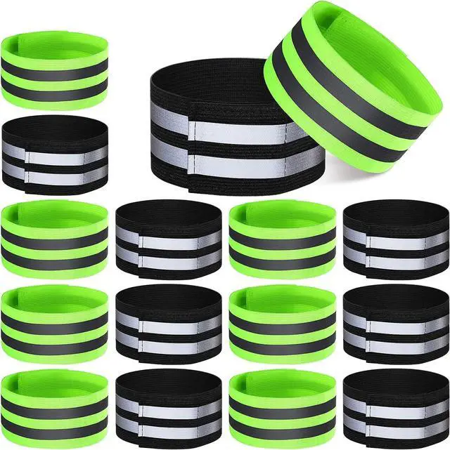 Main image of Gejoy 16 Pieces Reflective Bands Reflector Bands for Wrist, Arm, Ankle, Leg, High Visibility Reflective Gear Safety Reflector Tape Straps for Night Walking, Cycling and Running